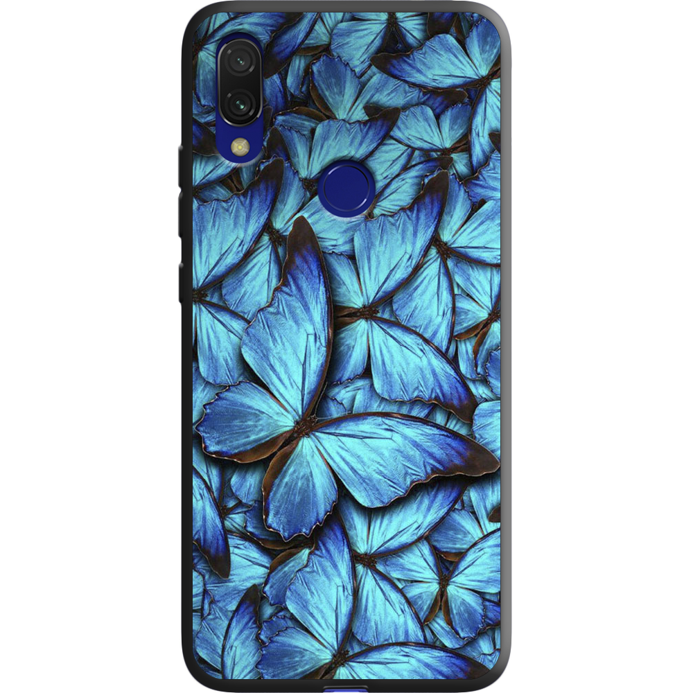 Чохол Boxface Xiaomi Redmi 7 Лазурні Метелики Чорний силікон (36506-up1550-36630)