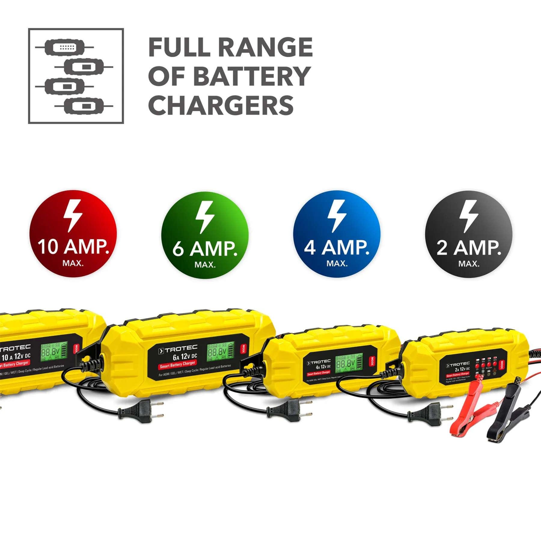 Зарядное устройство для автомобильного аккумулятора Trotec PBCS 10A/12V 4-200Ah (4675000015) - фото 18 Зарядное устройство для автомобильного аккумулятора Trotec PBCS 10A/12V 4-200Ah (4675000015) - фото 18