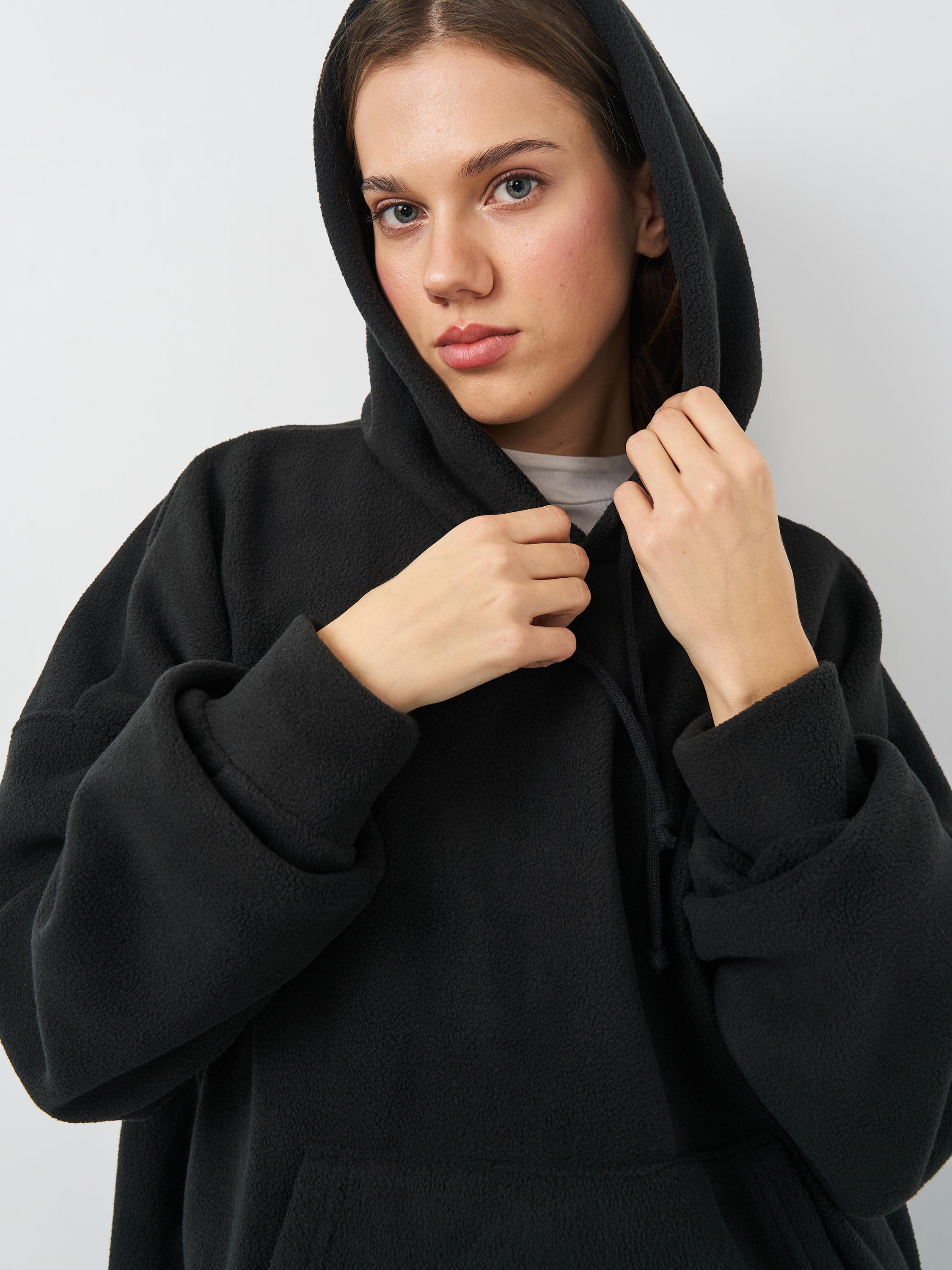 Толстовка на флисе Купер женская р. 54 Черный (2119329524) - фото 3