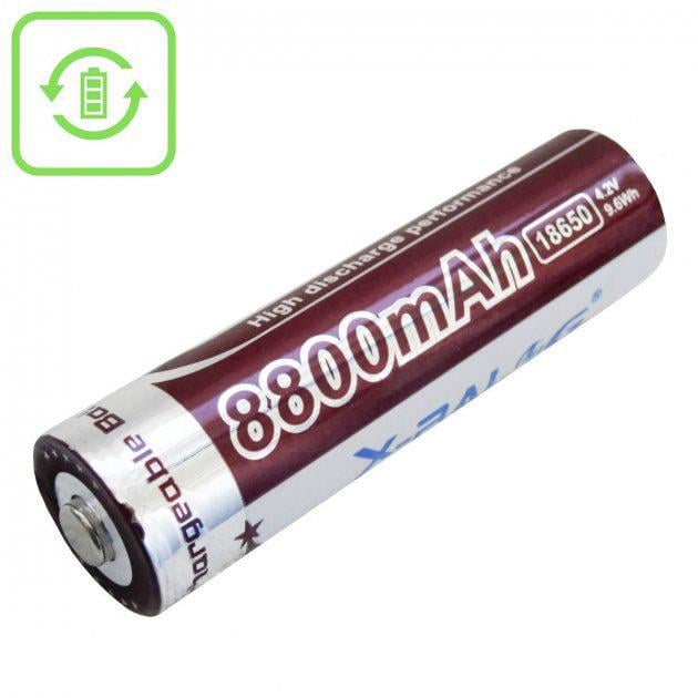 Літієвий акумулятор 18650 X-Balog 8800 mAh 4,2 V Li-ion для ліхтариків (V4700) - фото 2