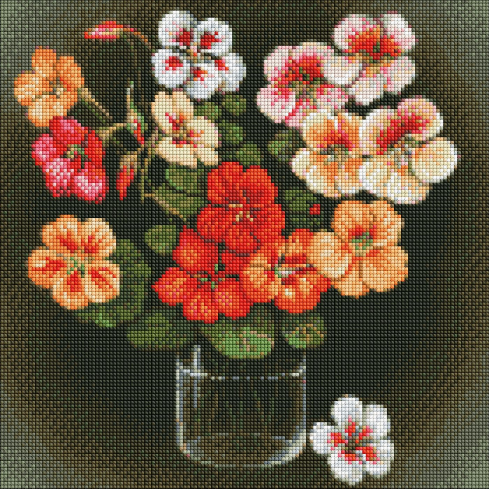 Алмазная мозаика Идейка Настурции 40x40 см (AMO7499)