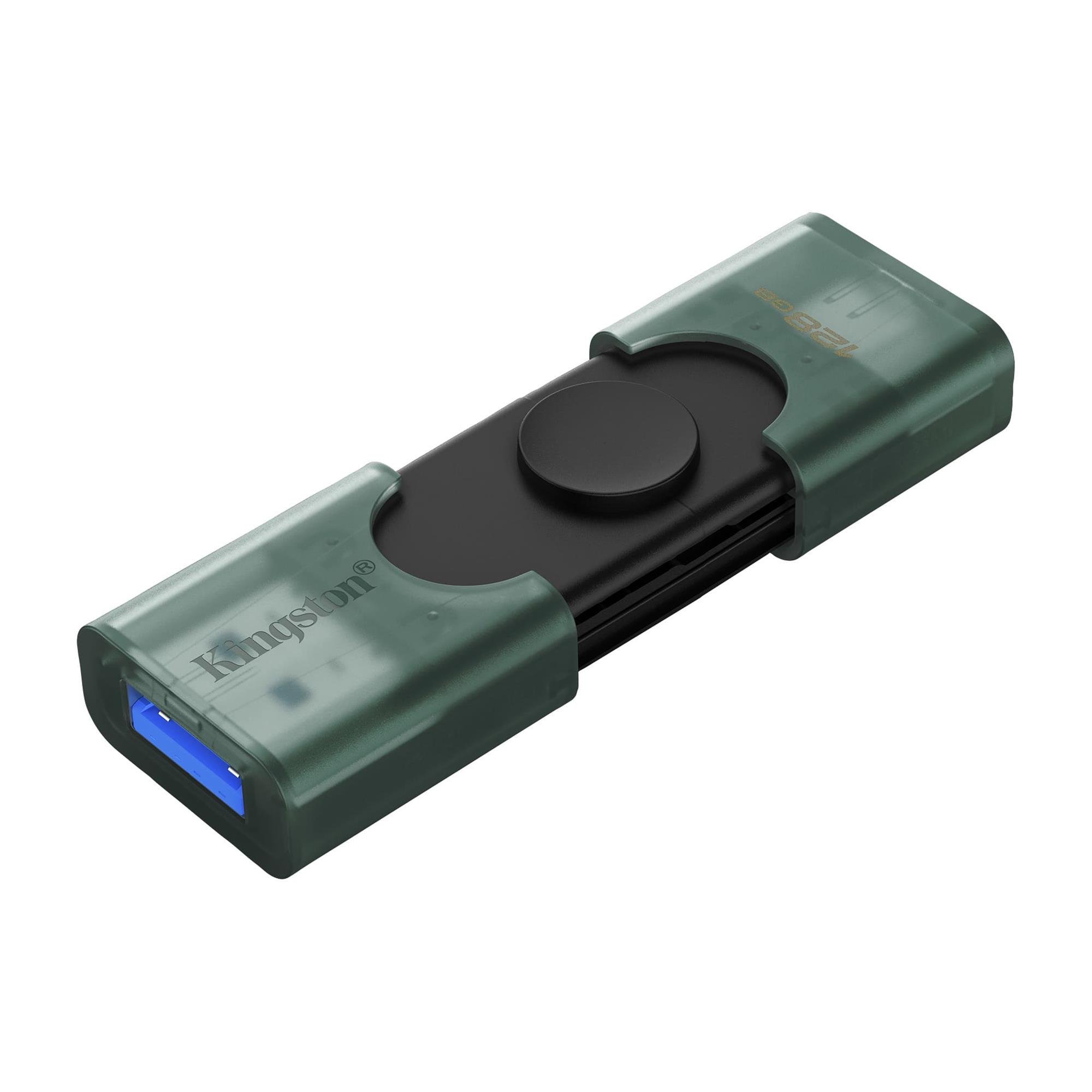 Флэш-память USB Kingston DataTraveler Duo 128 Гб USB-A/USB-C Green (DTDEG2/128GB) - фото 2 Флэш-память USB Kingston DataTraveler Duo 128 Гб USB-A/USB-C Green (DTDEG2/128GB) - фото 2