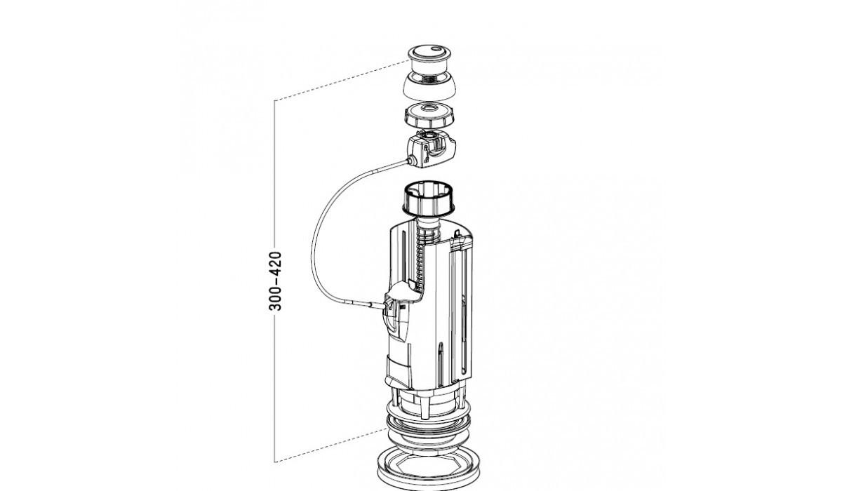 Сливной механизм для бачка унитаза (2061553278) - фото 2 Сливной механизм для бачка унитаза (2061553278) - фото 2