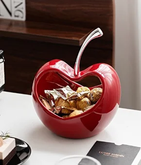 Цукерниця Q00350-1 Яблука для зберігання смаколиків Червоний - фото 2 Цукерниця Q00350-1 Яблука для зберігання смаколиків Червоний - фото 2