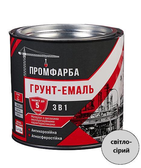 Грунт-эмаль антикоррозионная 3в1 ПРОМКРАСКА 2,5 кг 1,85 л Светло-серый (3014750553)