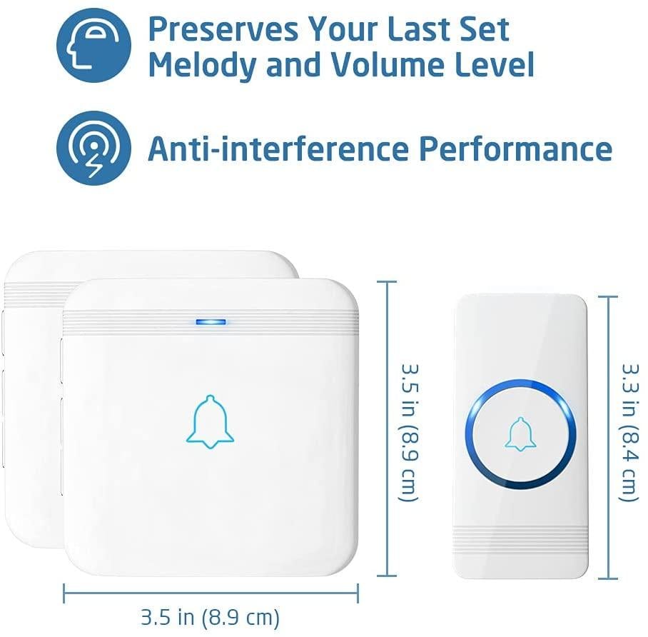 Дверний дзвінок Avantek бездротовий 600 м 56 мелодій (1529623837) - фото 4