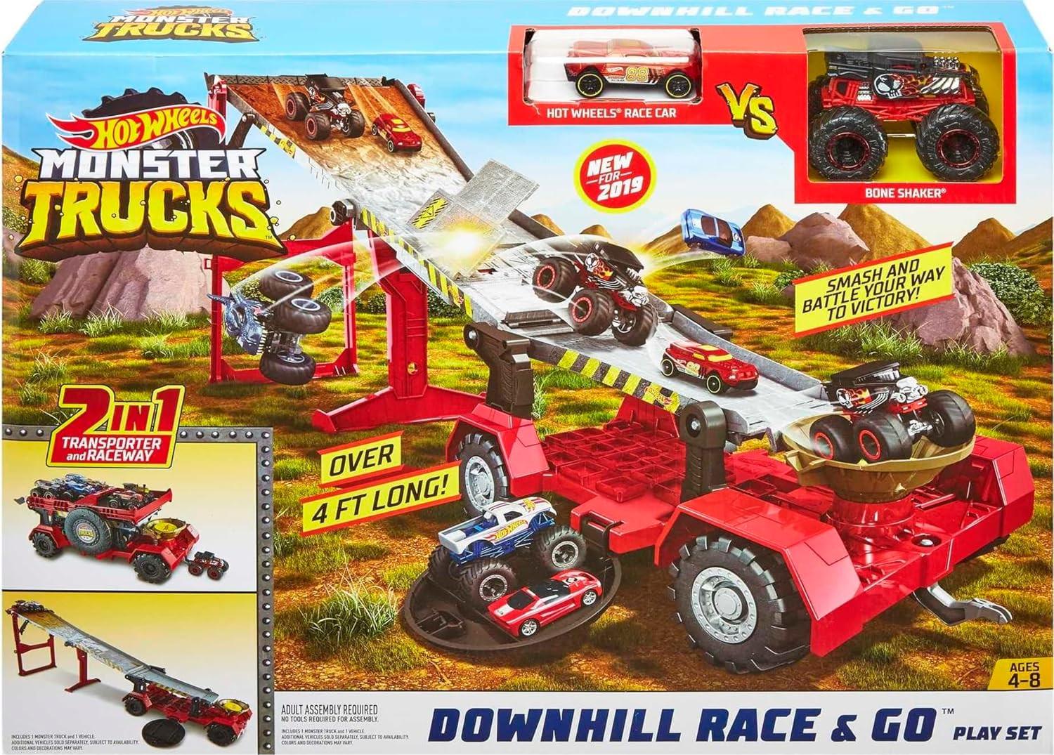 Трек Hot Wheels Monster Trucks DownHill Race & Go Трек Hot Wheels Monster Trucks DownHill Race & Go