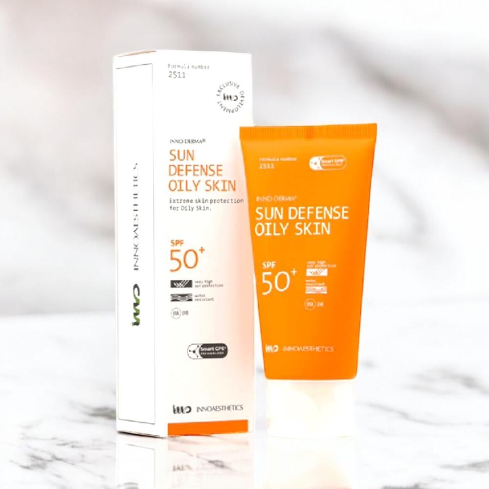 Солнцезащитный крем для лица жирной кожи SPF 50 Innoaesthetics Sun defense oily skin 50 мл (2477379290)