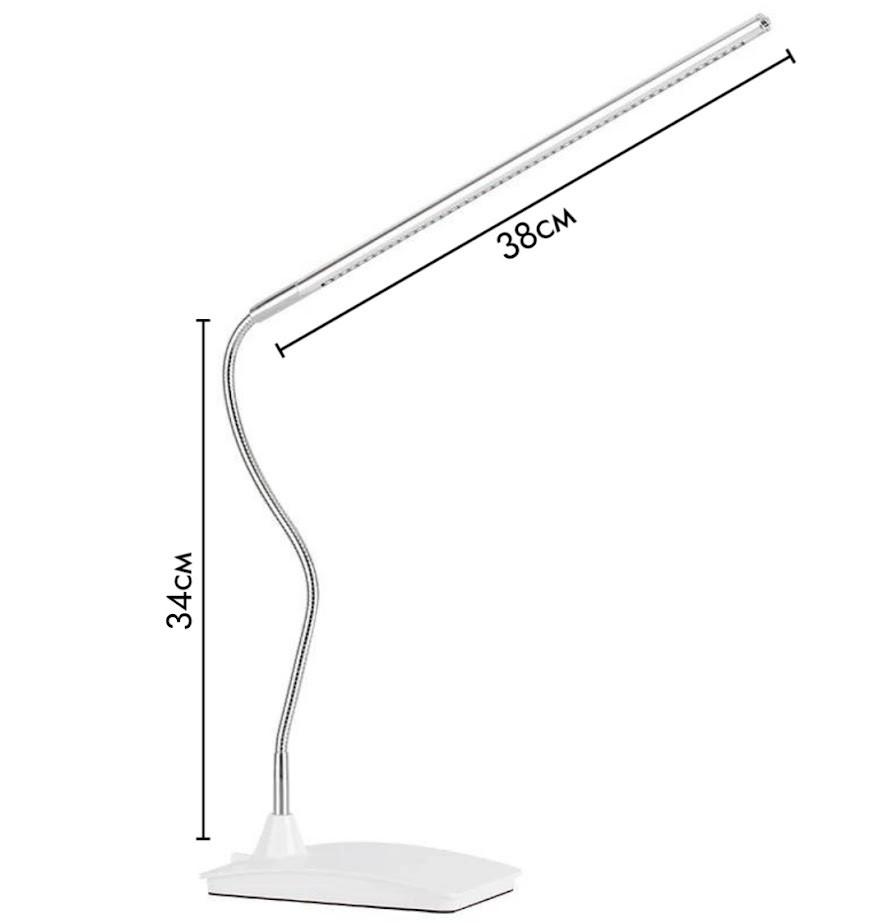 Настільна LED лампа FX-019B 10 Вт на гнучкій ніжці та підставці для додаткового освітлення - фото 4