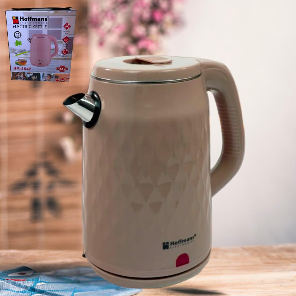 Електрочайник Hoffmans Electronics HM-2542 2000W 2,5 л Бежевий (120.1873) - фото 2