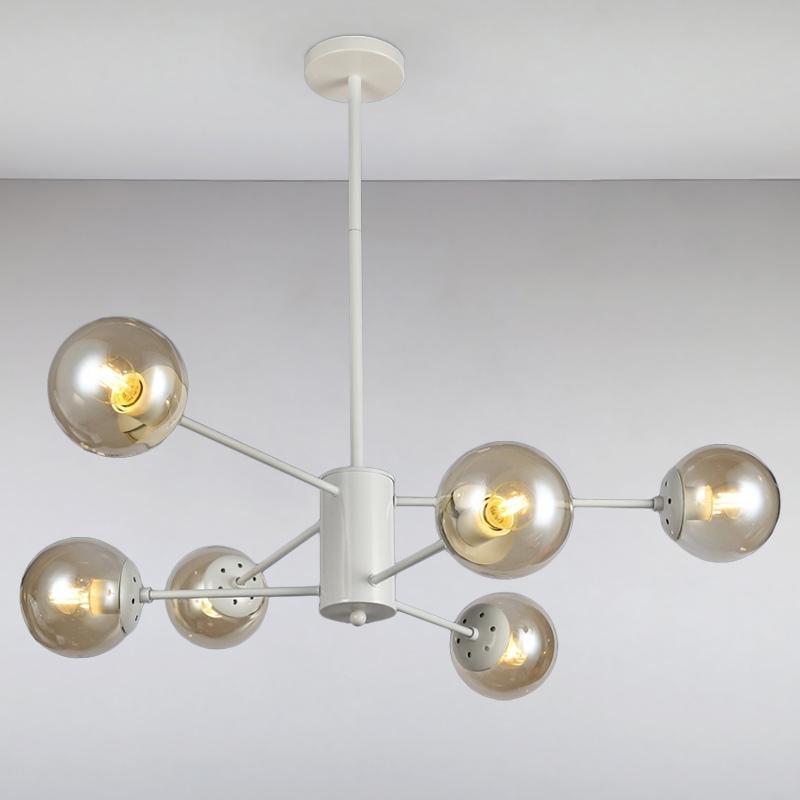 Люстра подвесная Light House LS-14858-6 WH+BR на шесть ламп Белый