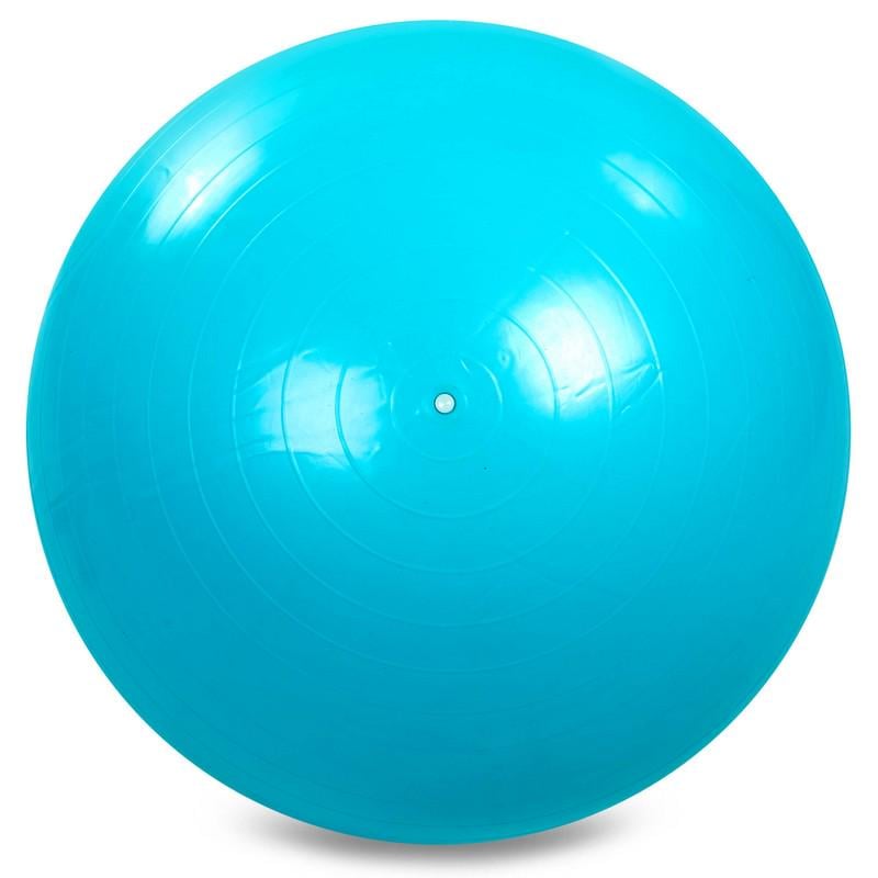 Фитбол гладкий глянцевый Zelart 75 см Голубой
