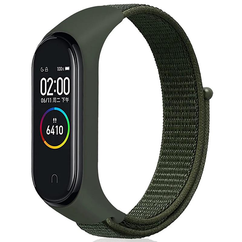 Ремінець універсальний Nylon для Xiaomi Mi Band 3/4/5/6 Green (00000032379_10)