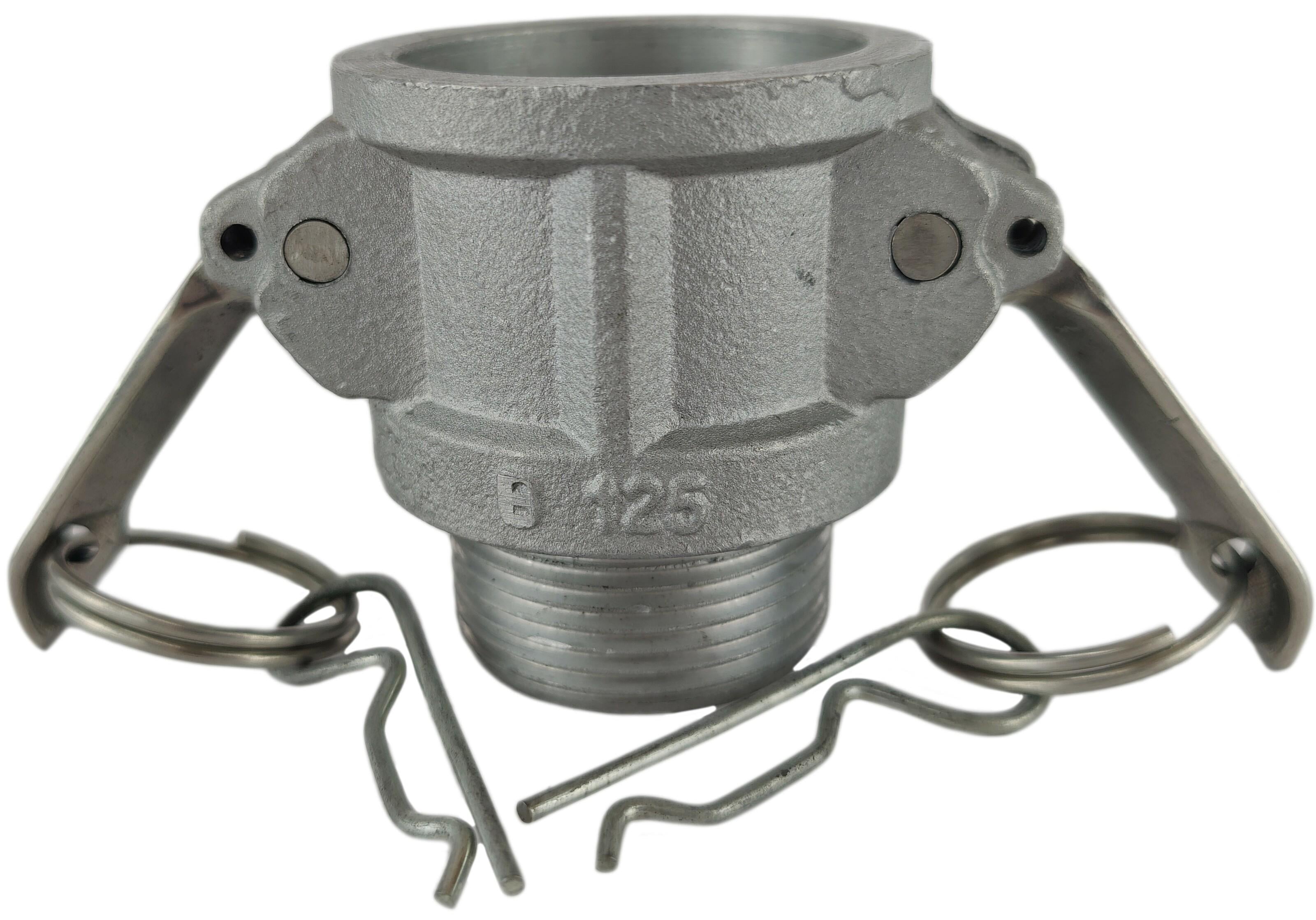 Муфта camlock тип B с наружной резьбой BSPT ШРЗ алюминий B-125 1 1/4" (50210020) Муфта camlock тип B с наружной резьбой BSPT ШРЗ алюминий B-125 1 1/4" (50210020)