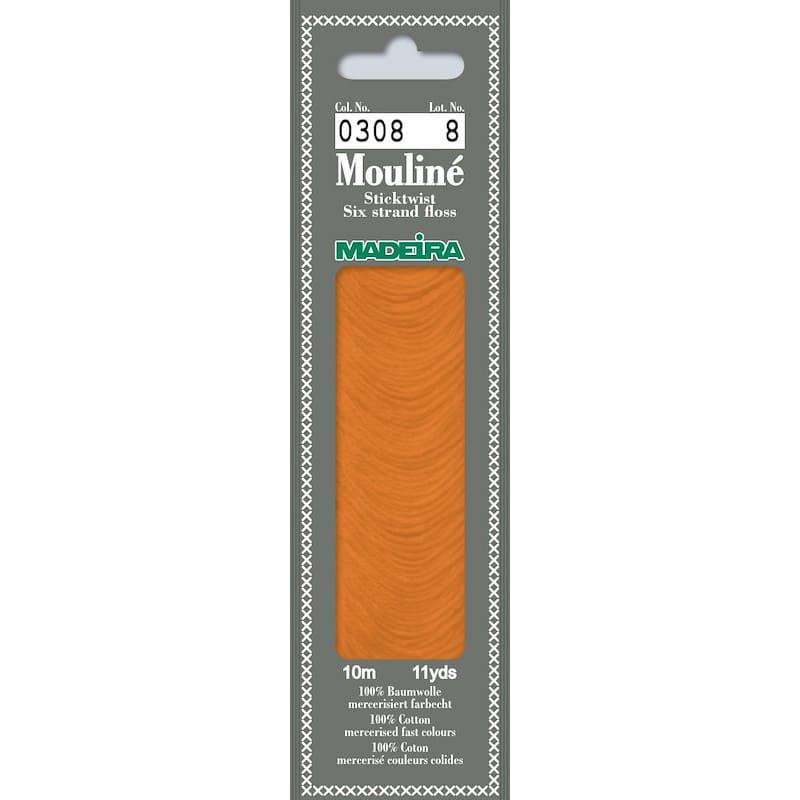 Нитки мулине Madeira 0308 Mouline Оранжевые специи