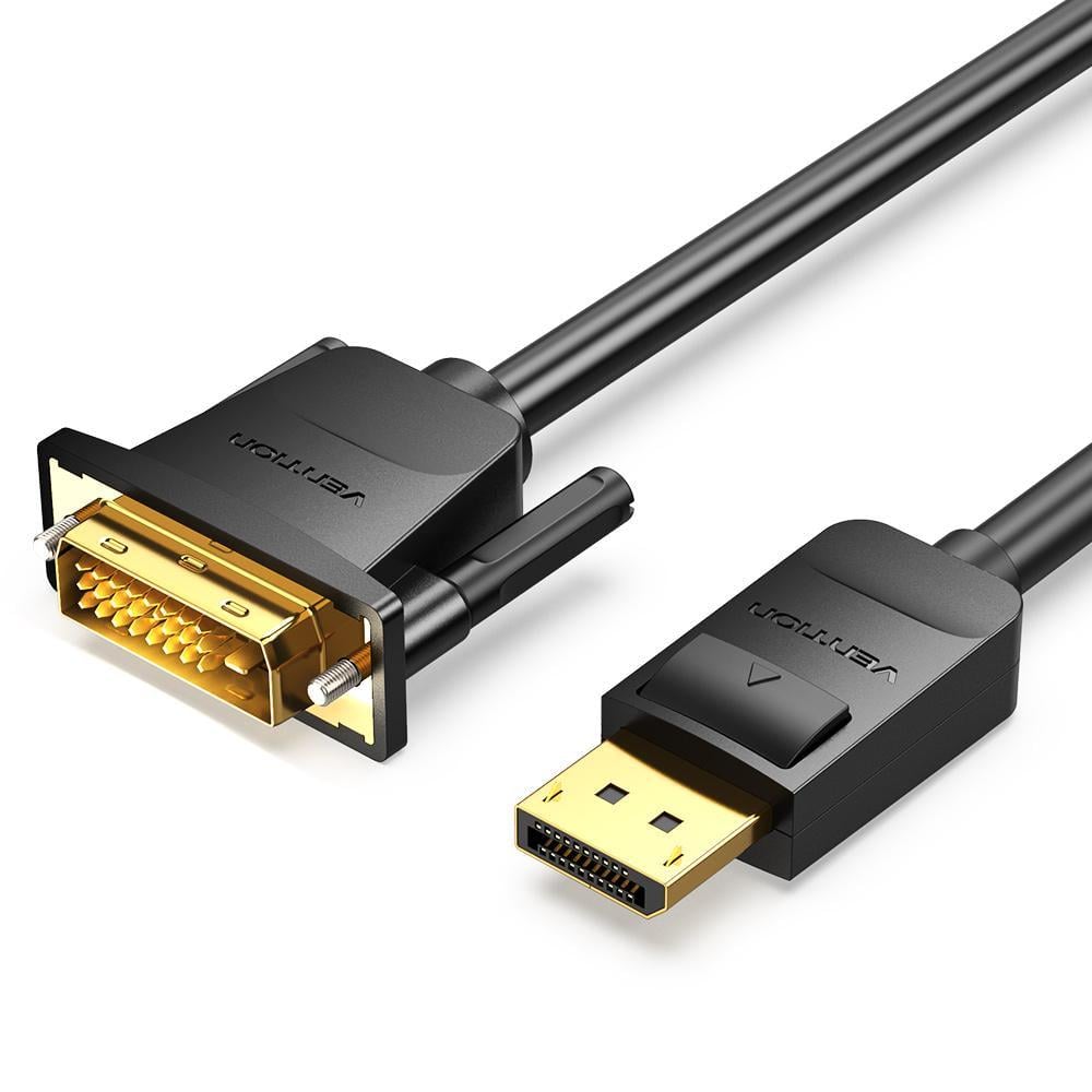 Кабель DisplayPort на DVI Vention 1080P 60 Гц 1 м Чорний (HAFBF) Кабель DisplayPort на DVI Vention 1080P 60 Гц 1 м Чорний (HAFBF)