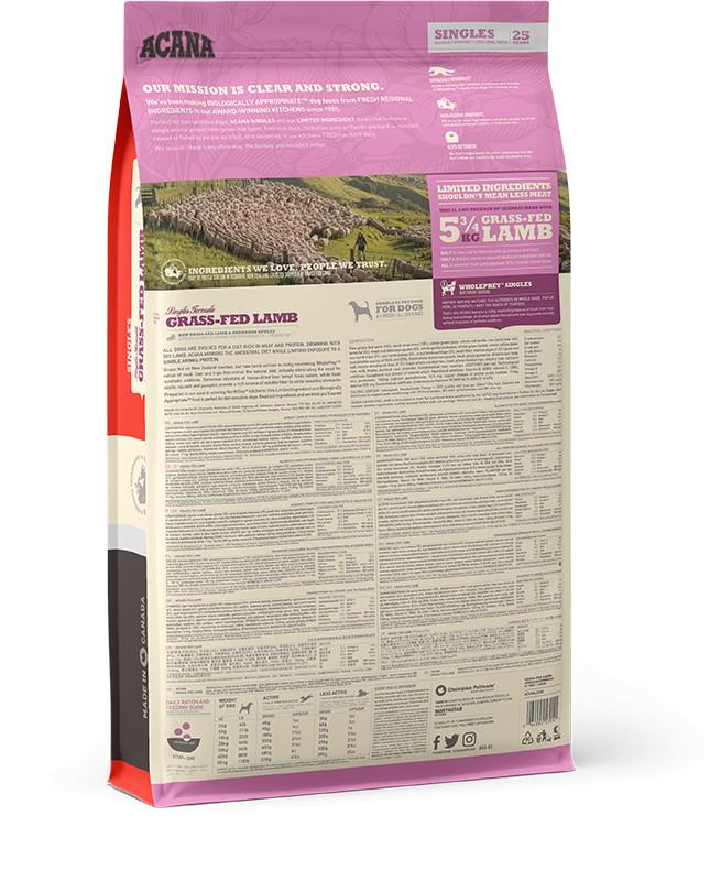 Acana grass fed lamb 17 kg best sale