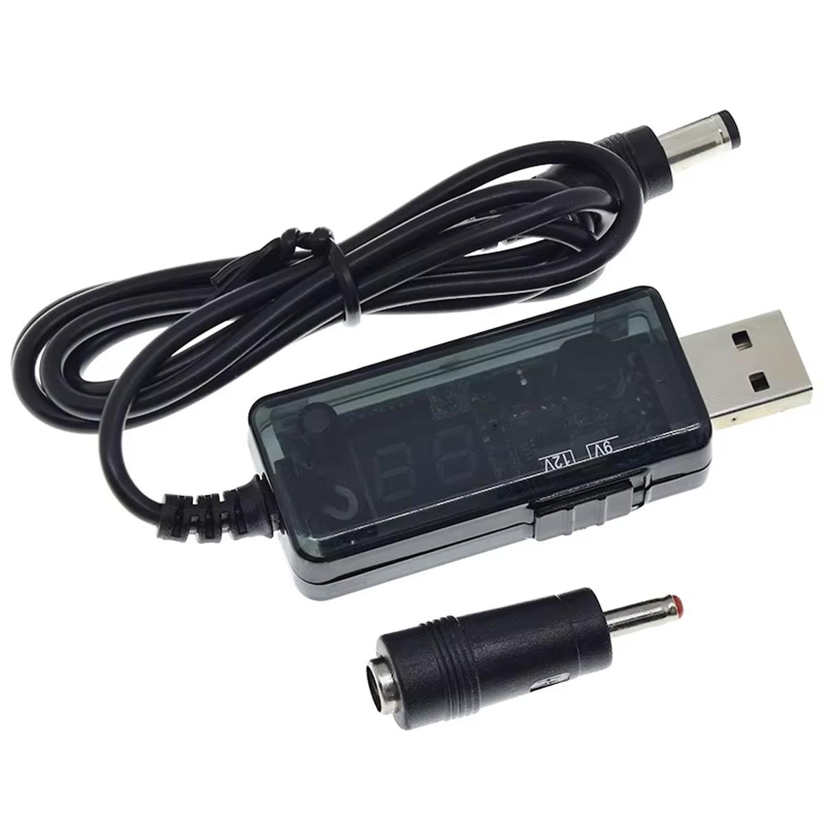 Кабель питания для роутера USB 5V DC 9/12V с переключателем (KWS-912V) - фото 2