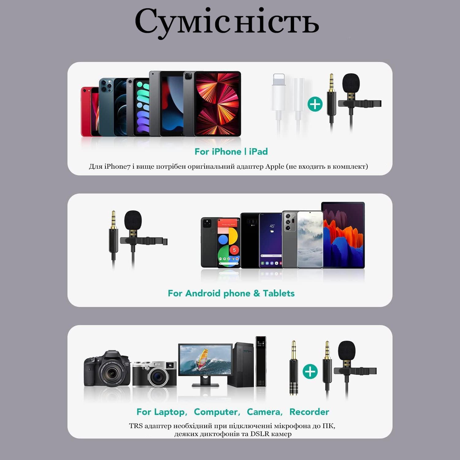 Микрофон петличный EMISSE для смартфона камеры и ПК mini-jack 3,5 мм - фото 4
