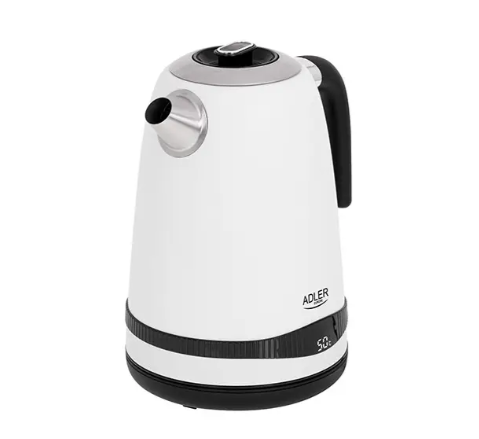 Электрочайник Adler стальной с ЖК-дисплеем и контролем температуры 1,7 л Белый (1295) - фото 4 Электрочайник Adler стальной с ЖК-дисплеем и контролем температуры 1,7 л Белый (1295) - фото 4