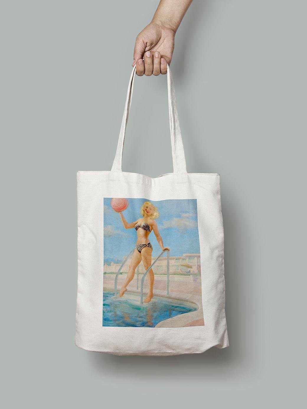 Эко-сумка Пин-ап в бассейне. Фрам шопер (pin_up1725001_Bag)