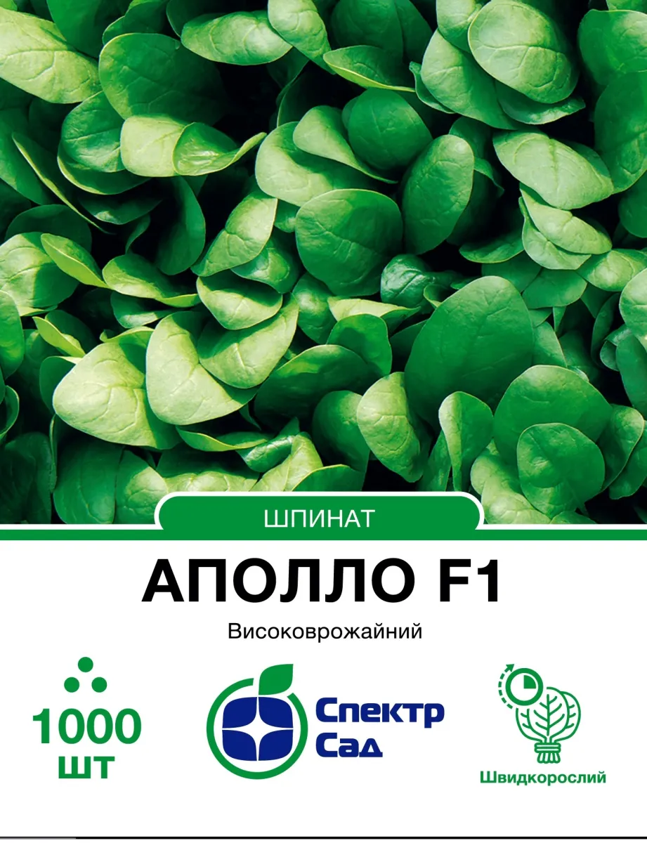 Семена шпината Аполло F1 1000 шт. (1736)