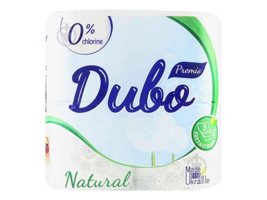 Туалетная бумага Диво 4 шт. 3 слоя Natural Белый (986131)