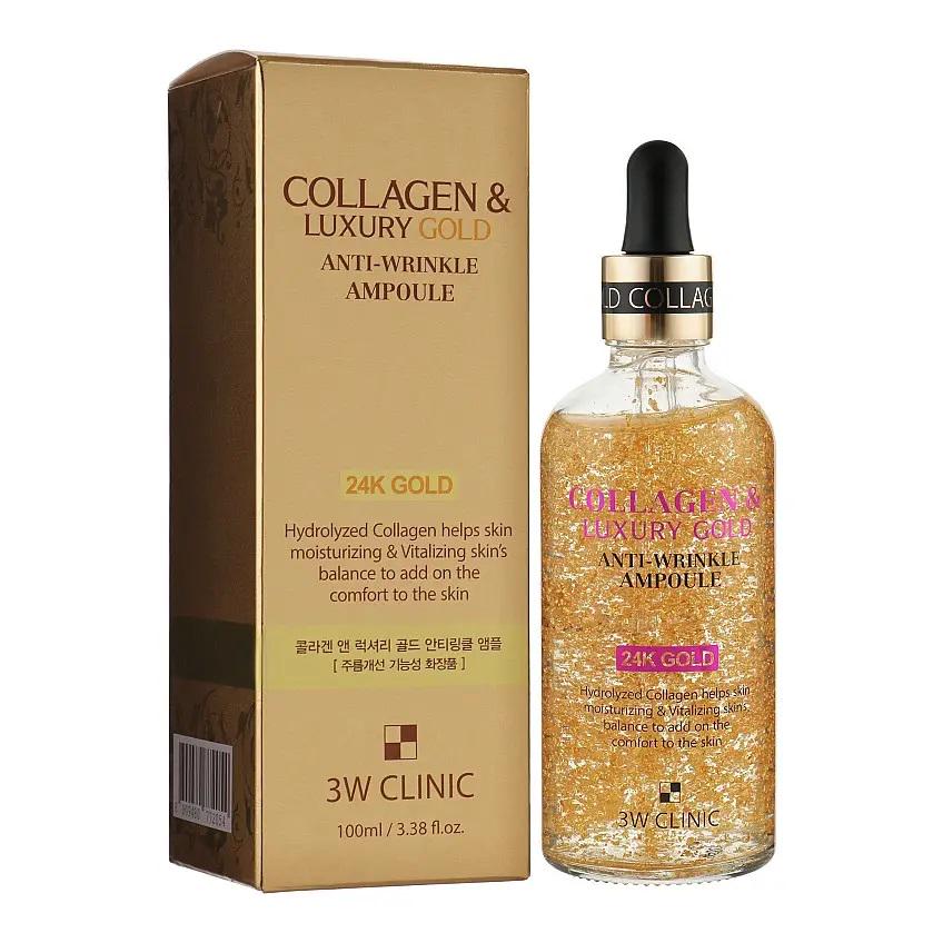 Сироватка для обличчя Collagen&Luxury Gold Anti-Wrinkle Ampoule 3W Clinic Золото та Колаген 100 мл (8809480772054) - фото 2