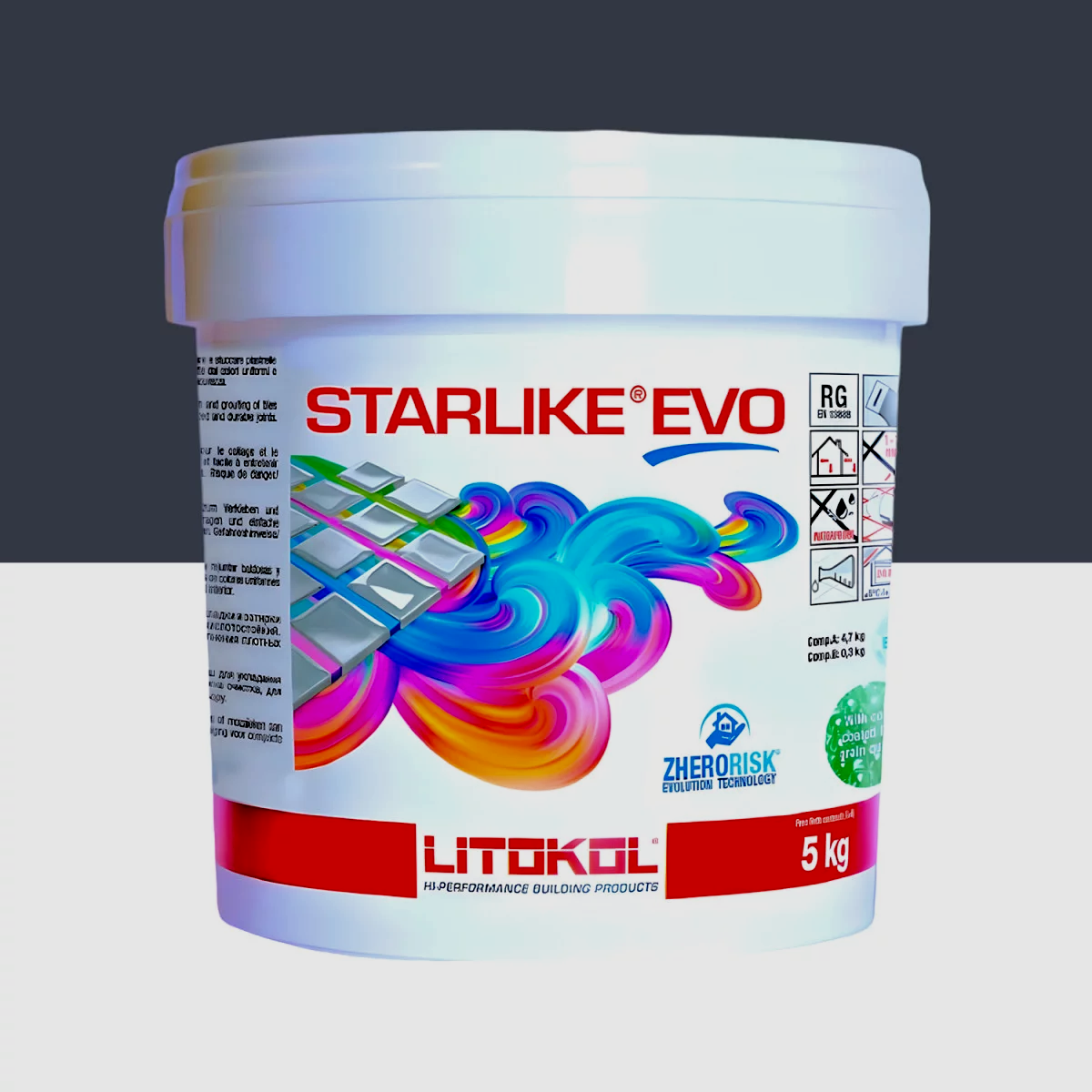 Затирка для плитки Litokol Starlike EVO 130 двокомпонентна епоксидна 5 кг Ардезія