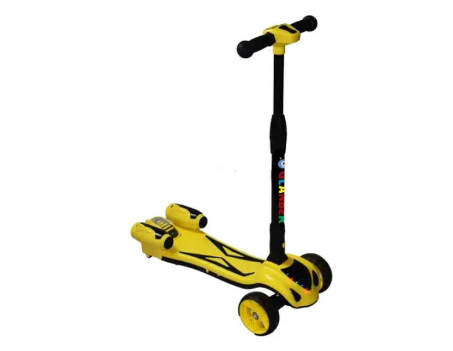 Самокат с дымом и музыкой Scooter W01-HL Желтый