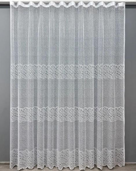 Тюль жаккардовый 2,85 м Белый (1592т) Тюль жаккардовый 2,85 м Белый (1592т)