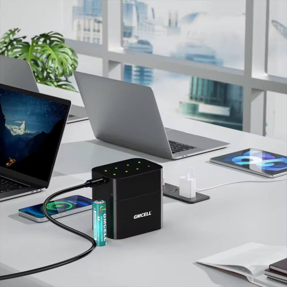 Зарядний пристрій для акумуляторних батарейок GMCELL Li-Ion USB комплект 4 АА 3600mWh 4 ААА 1300mWh 1,5V (BT04) - фото 5 Зарядний пристрій для акумуляторних батарейок GMCELL Li-Ion USB комплект 4 АА 3600mWh 4 ААА 1300mWh 1,5V (BT04) - фото 5