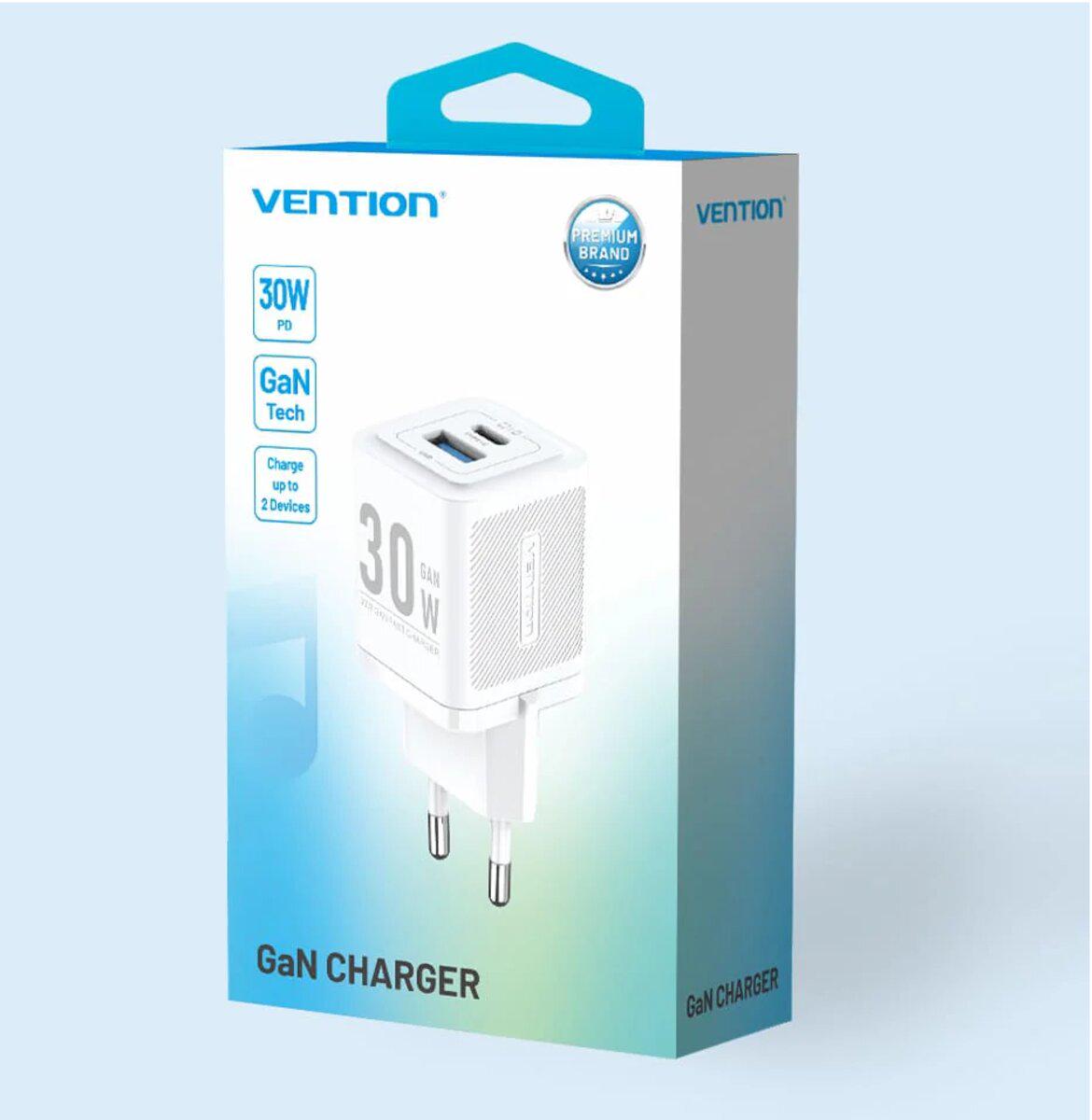 Зарядное устройство Vention FEQ 30 Вт USB-C/USB-A White (FEQW0-EU) - фото 2 Зарядное устройство Vention FEQ 30 Вт USB-C/USB-A White (FEQW0-EU) - фото 2