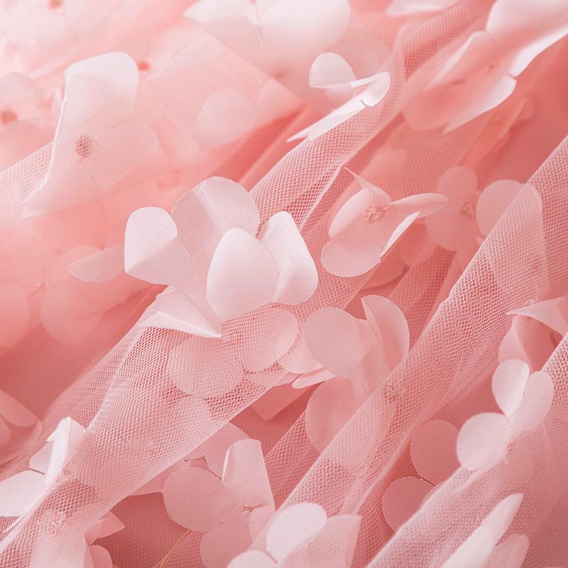 Сукня святкова на дівчинку KatyKids Квітка з довгим рукавом та фатиновою спідницею 110 см Рожевий (11035250601) - фото 4