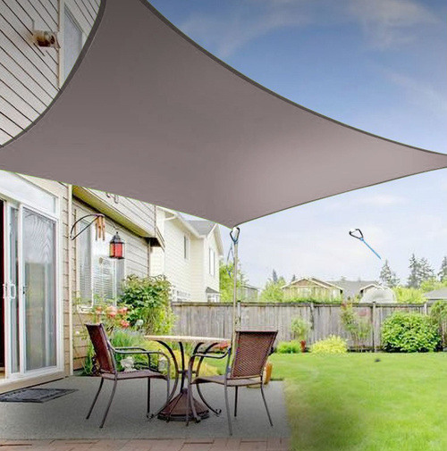 Тент сонцезахисний водонепроникний прямокутний Оксфорд 3х4 м Сірий