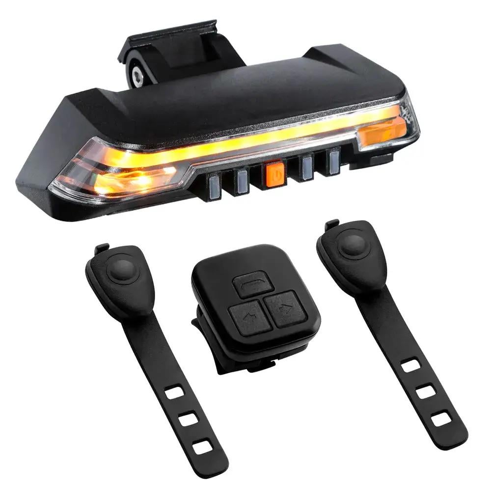 Велофонарь Waterproof XA-817 Red+Yellow ЗУ Type-C с указанием поворотов