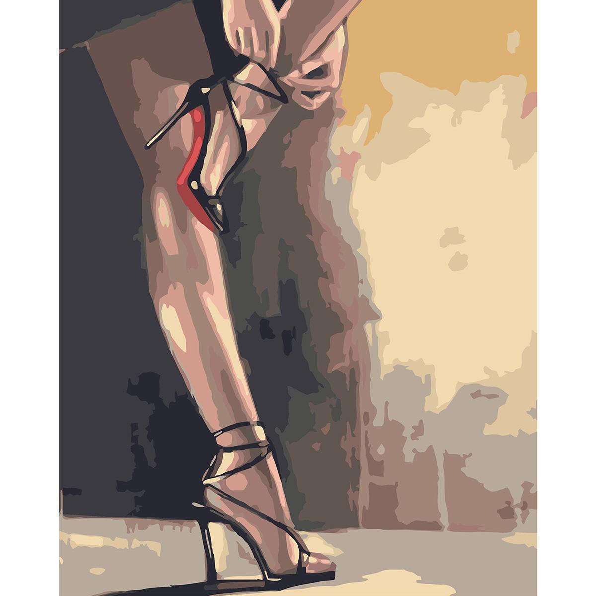 Картина за номерами Strateg Преміум На підборах 40x50 см (DY259) Картина за номерами Strateg Преміум На підборах 40x50 см (DY259)