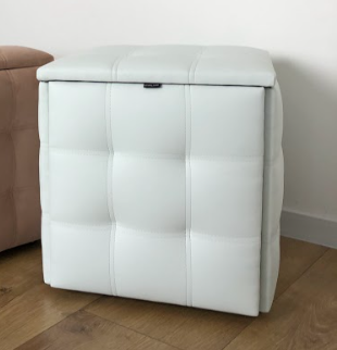 Пуф трансформер велюровий 5в1 50х50х50 см Білий (219219) - фото 3 Пуф трансформер велюровий 5в1 50х50х50 см Білий (219219) - фото 3