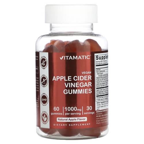 Яблочный уксус Vitamatic Apple Cider Vinegar 60 Gummies (VMC-47067)