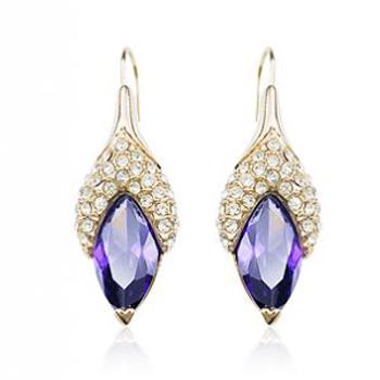 Серьги с кристаллами Сваровски Italina 85885 Фиолетовый