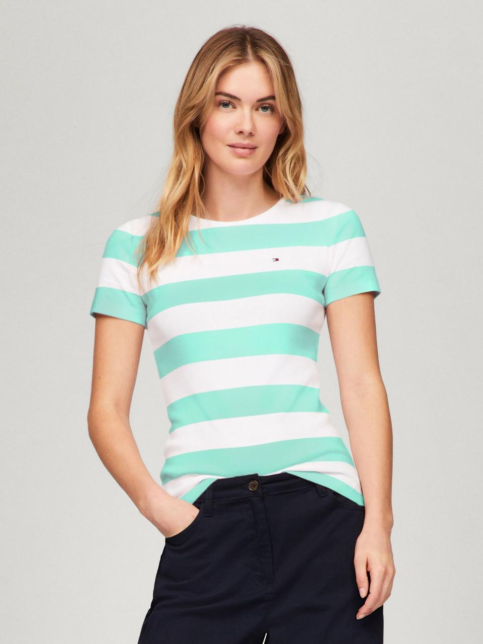 Футболка женская Tommy Hilfiger S Белый (197232843847)