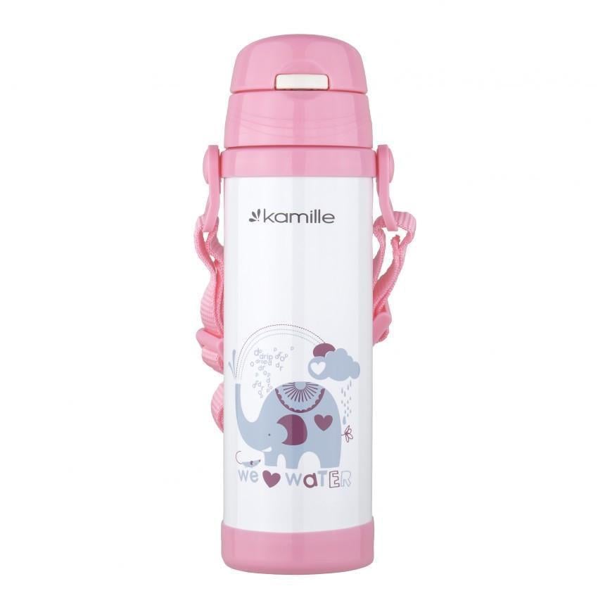 Термос-пляшка дитяча Kamille 2086 з нержавіючої сталі 500 мл Рожевий (1088406957) - фото 1 Термос-пляшка дитяча Kamille 2086 з нержавіючої сталі 500 мл Рожевий (1088406957) - фото 1