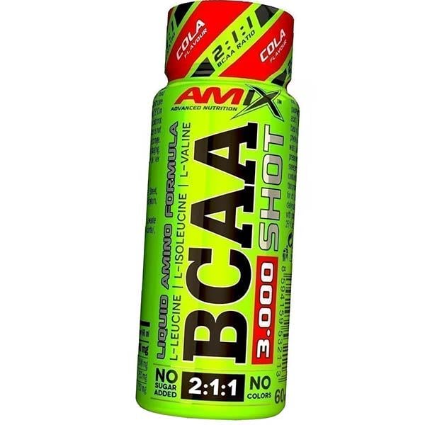 Жидкие BCAA Amix Nutrition Shot 3000 для роста мышц 60 мл Кола (28134005) - фото 1