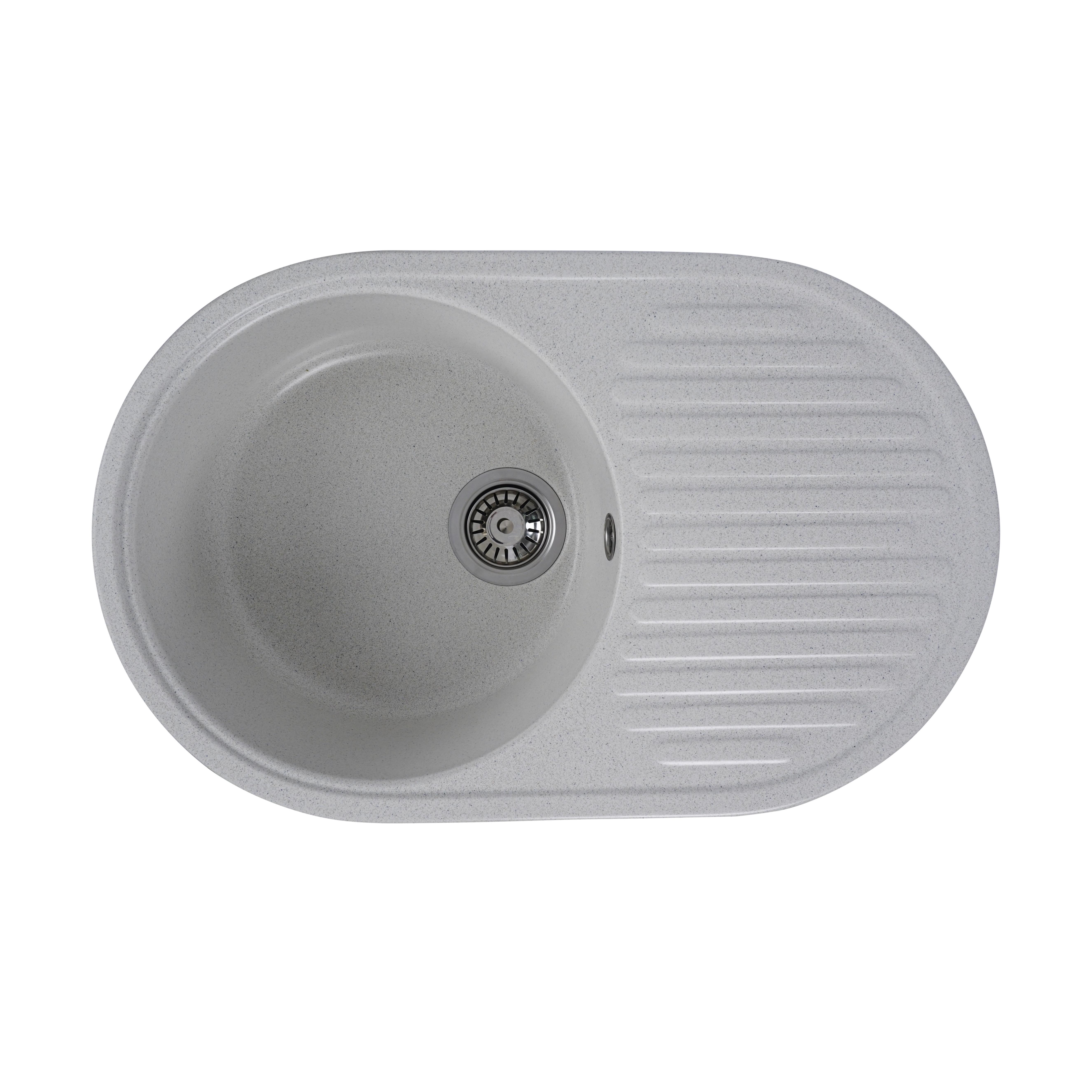 Мойка для кухни Platinum 7346 Astoria гранит глянец Белый в точку