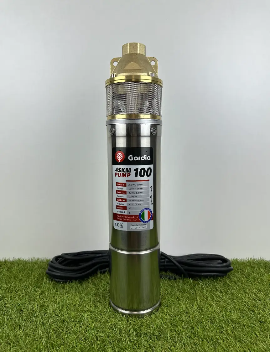 Насос глибинний для води для свердловин колодязя Gardia 4SKM-100 0,75 кВт