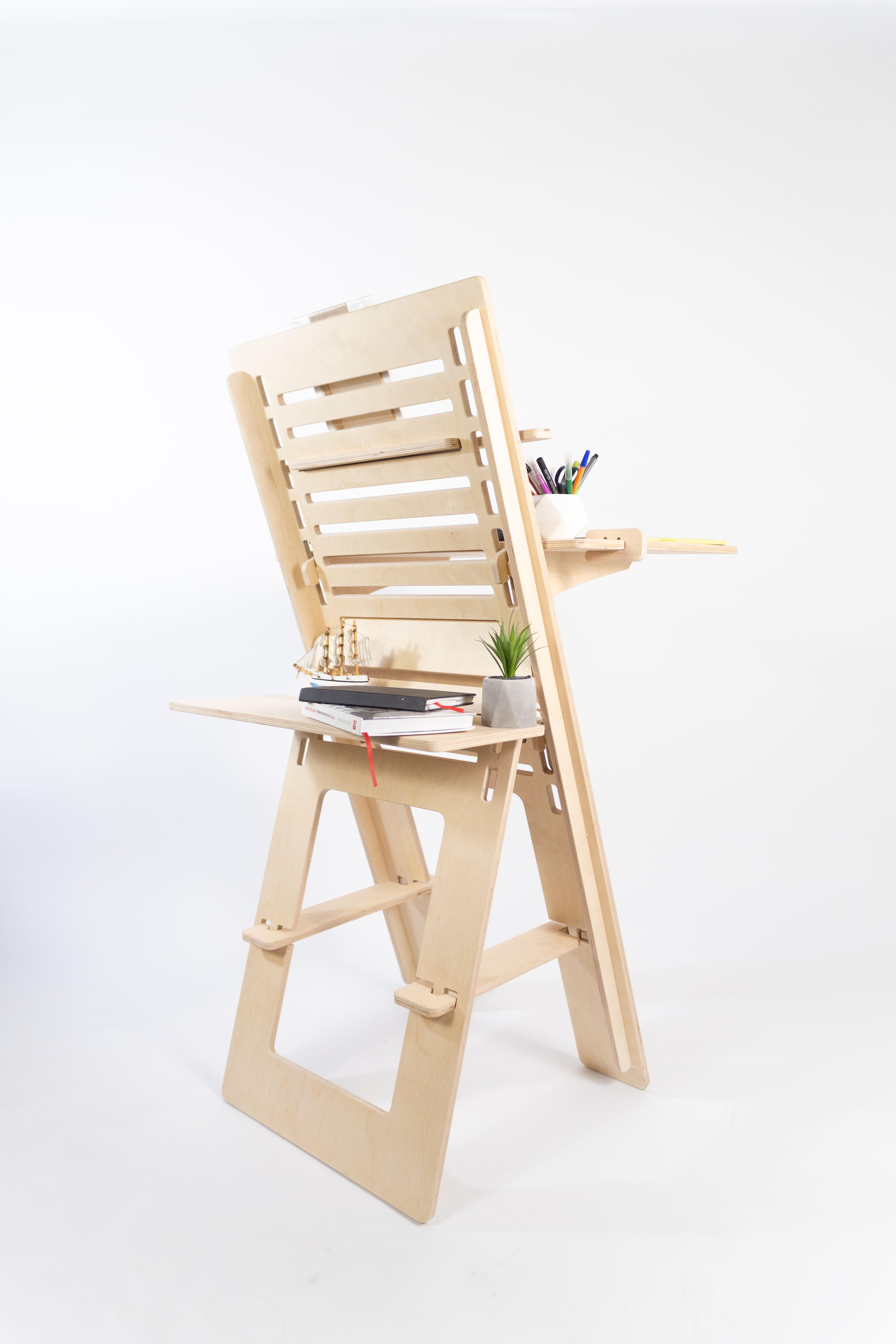 Стіл для роботи стоячи та сидячи Otaman Desk Artist з покриттям Натуральний - фото 4 Стіл для роботи стоячи та сидячи Otaman Desk Artist з покриттям Натуральний - фото 4