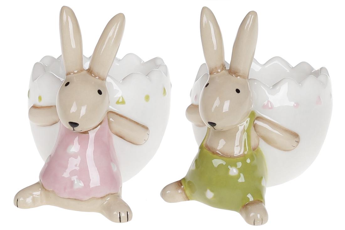 Подставка для яйца керамическая BonaDi Милый Зайка 2 шт. (834-873) - фото 2