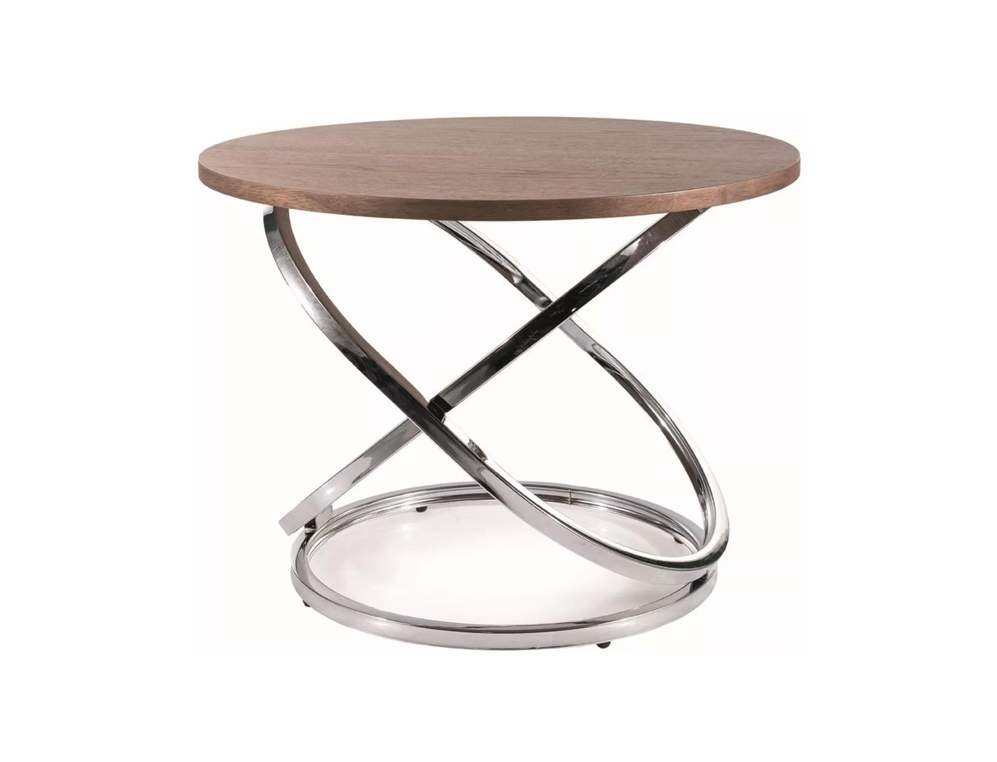 Журнальний столик Signal EOS D 60 см Горіх/Хром (EOSDORCH) - фото 4 Журнальний столик Signal EOS D 60 см Горіх/Хром (EOSDORCH) - фото 4