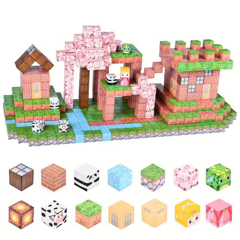 Конструктор магнітний Minecraft Вишневий колір млин 100 шт. (2698844350) Конструктор магнітний Minecraft Вишневий колір млин 100 шт. (2698844350)