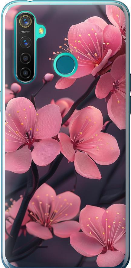 Чехол на Realme 5 Pro Пурпурная сакура (6075u-1861-42517)